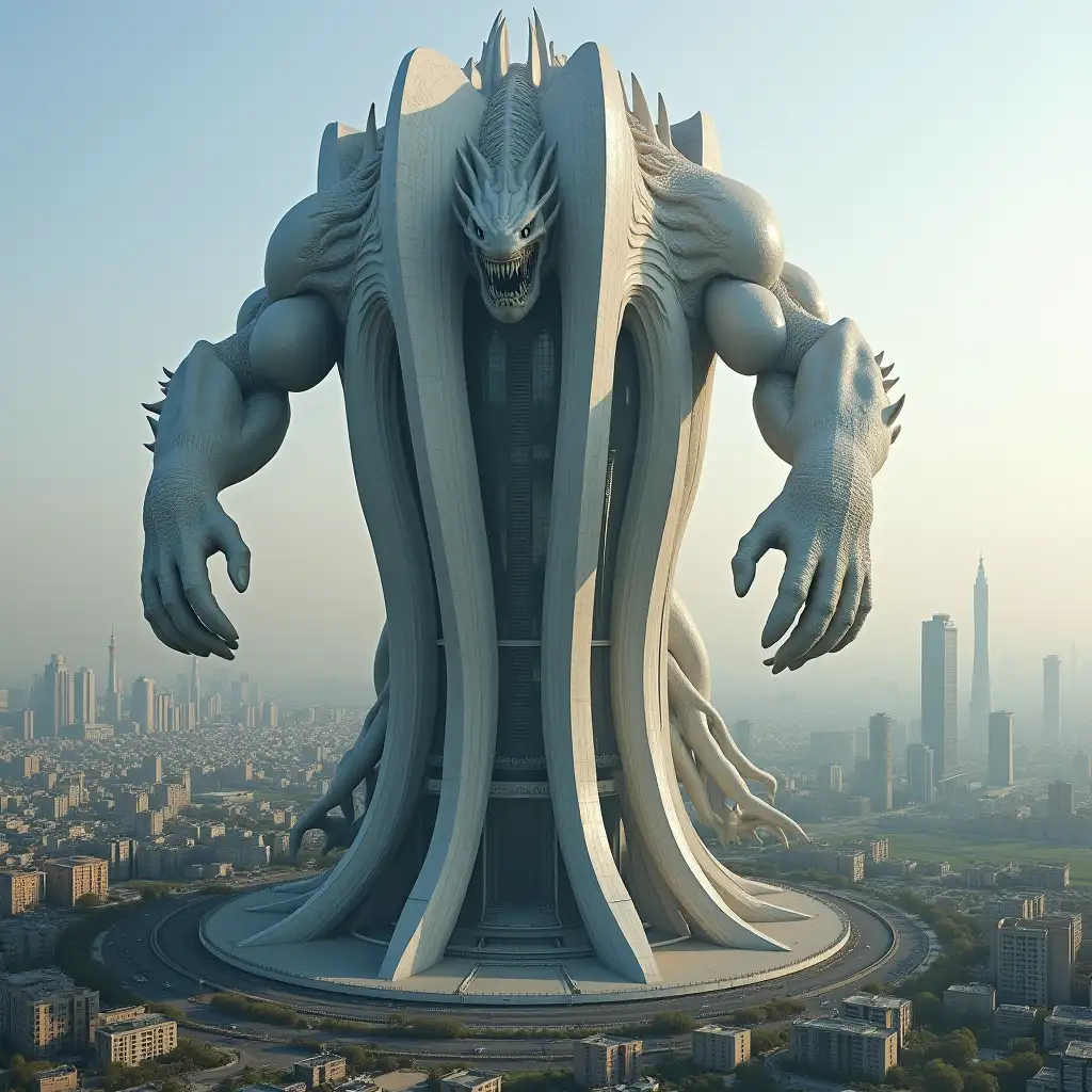 Picture of a real monster on top of Tehran's Milad Tower