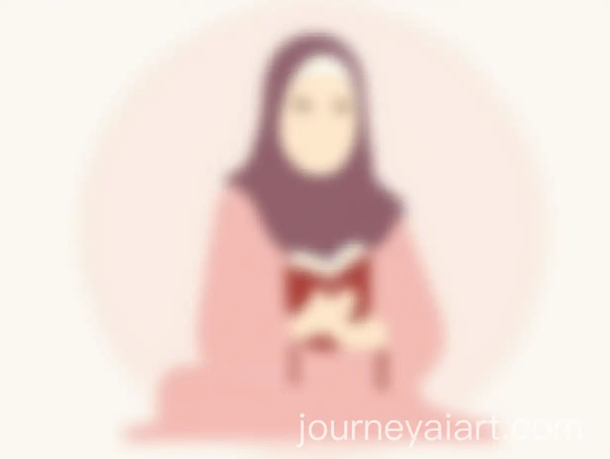 Faceless-Muslim-Woman-Holding-Quran-in-SoftAI-Image-Prompt-Expansion-Pink-Abaya-and-Maroon-Hijab