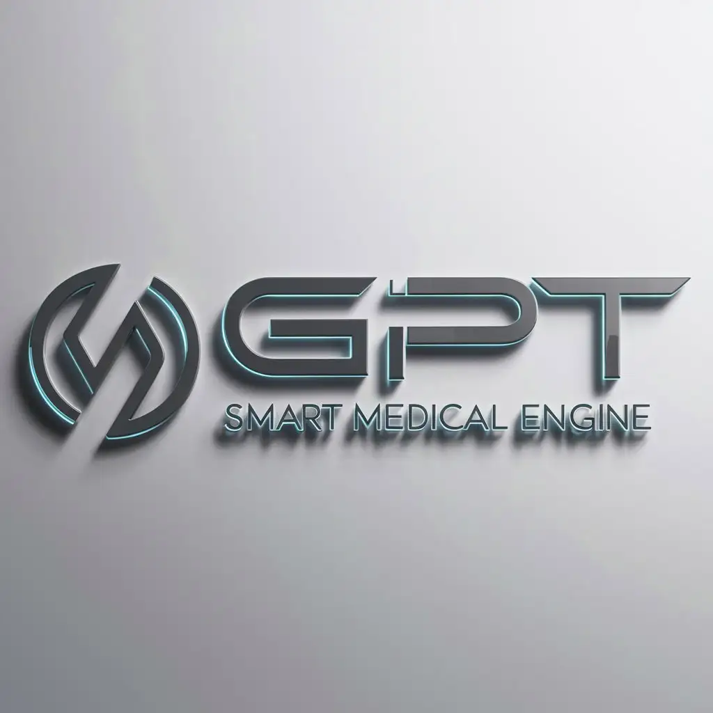 a logo design,with the text "smart medical engine", main symbol:GPT,Moderate,be used in Medical Dental industry,clear background