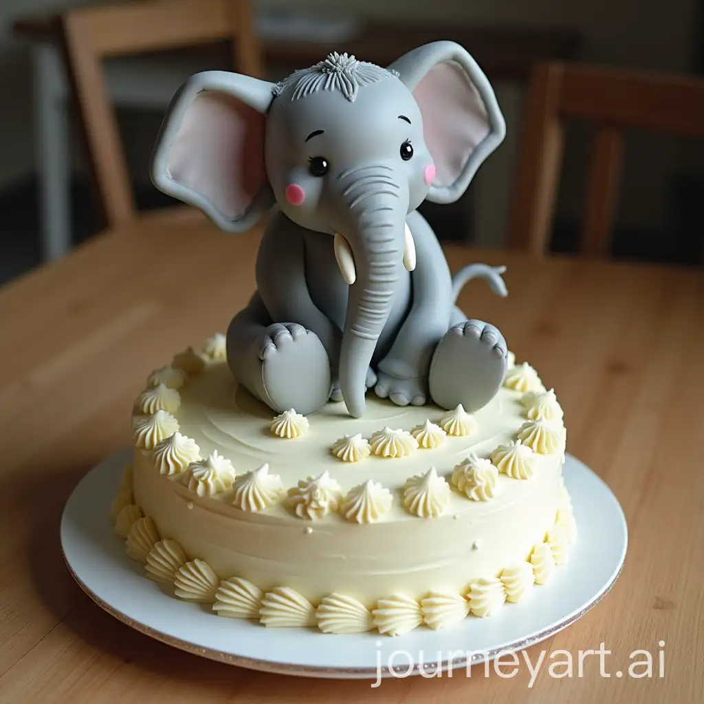 Elephant-Cutting-a-Cake-in-a-Celebration-Scene