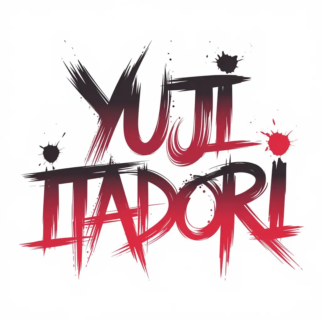 Yuji-Itadori-Typography-in-InkSplatter-Style-with-Red-and-Black-Letters