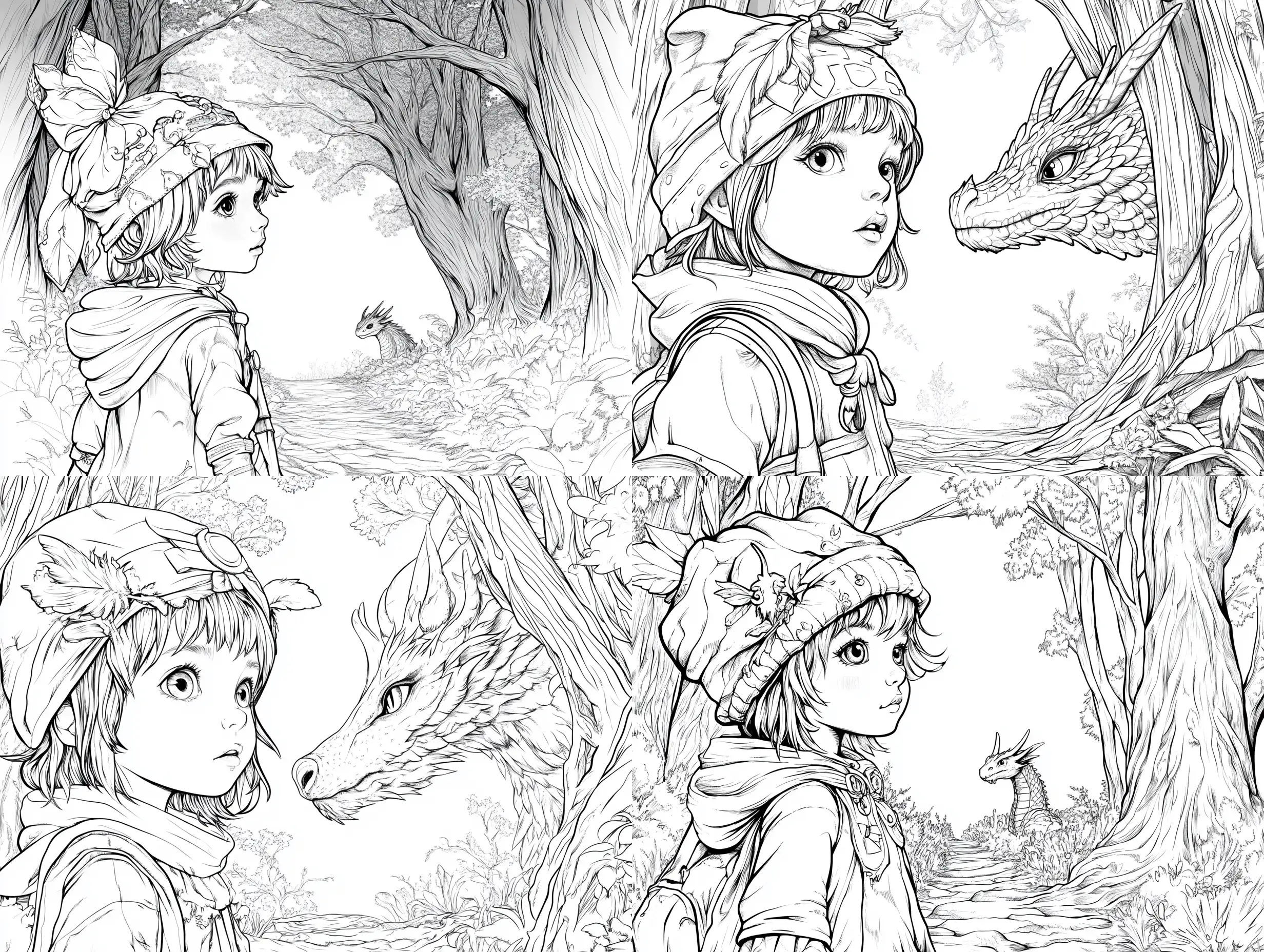 Luna-and-Kora-the-Dragon-in-Enchanted-Forest