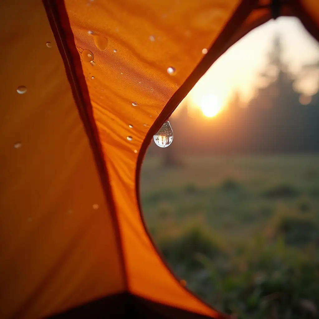 CloseUp-of-Condensation-on-Tent-Canvas