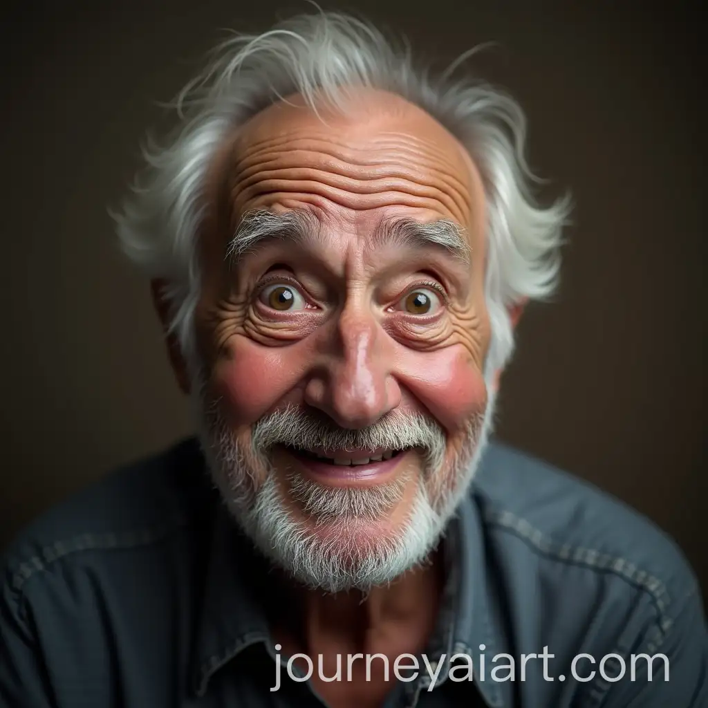 Happy-Elderly-Man-Spreading-Joy-with-Gentle-Smile-and-Blurry-Eyes