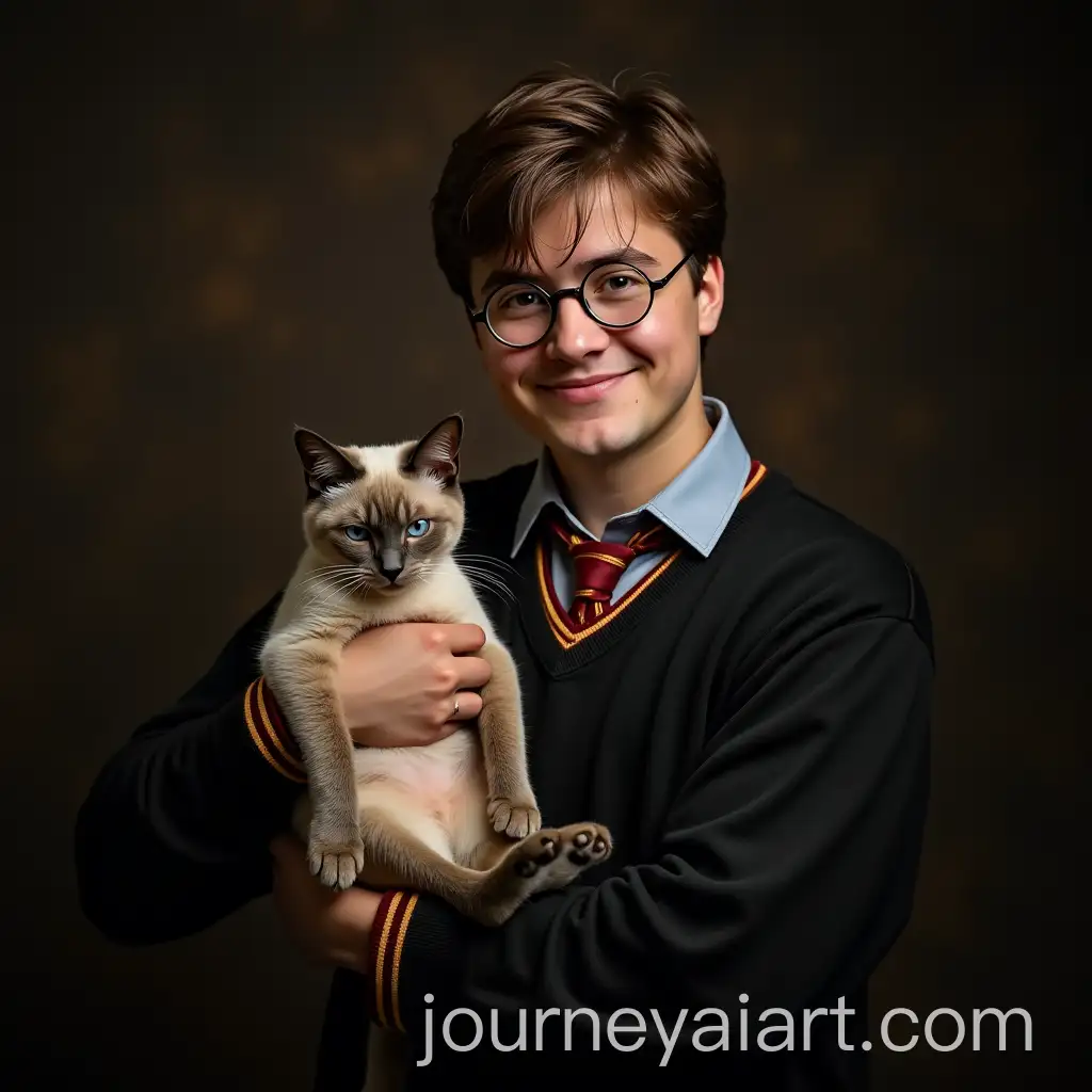 Harry-Potter-Holding-a-Siamese-Cat-in-a-Magical-Setting
