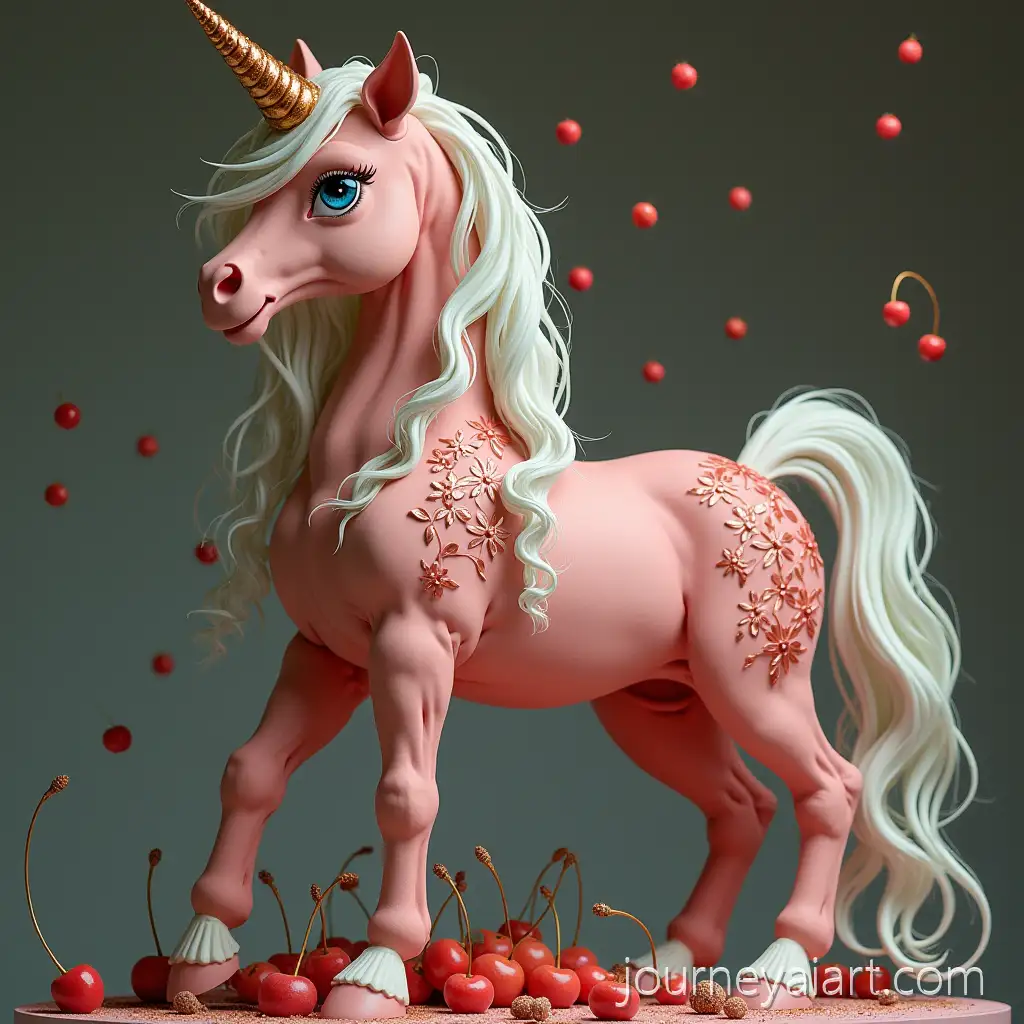 Fantasy-CherryThemed-Woman-Unicorn-with-Unilive-Inscription-in-Vibrant-Colors