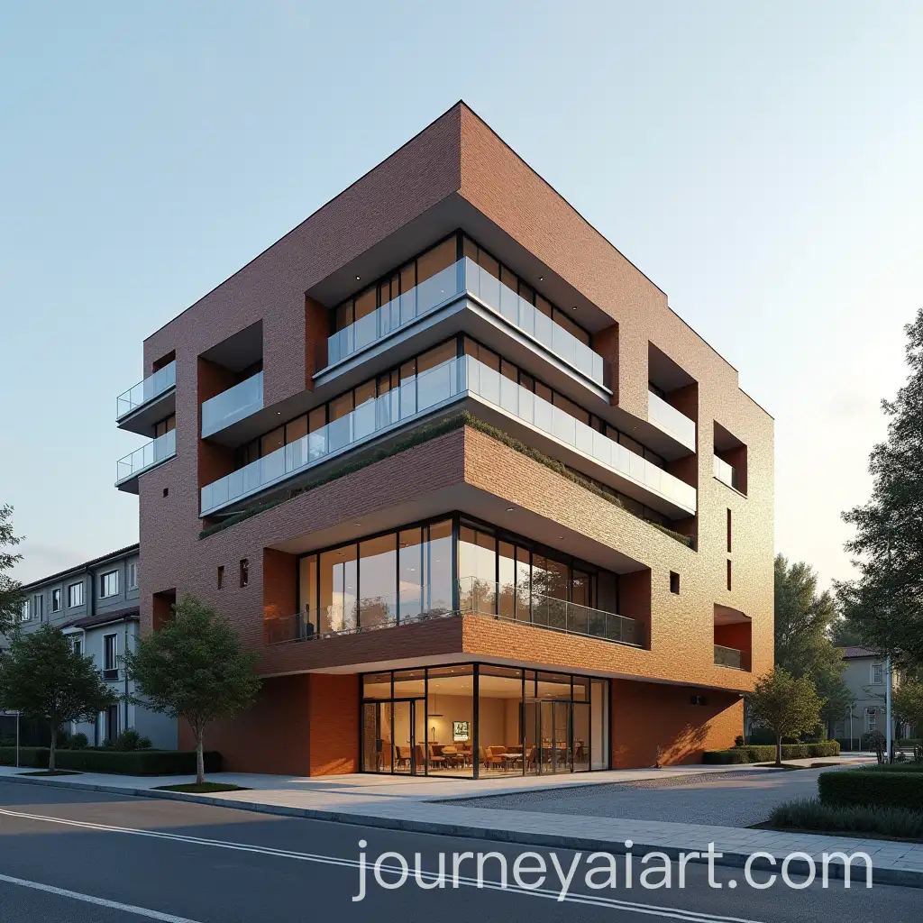 Modern-MultiPurpose-Building-with-Copper-Accents-and-Glazed-Balconies