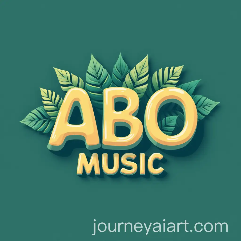 TropicalInspired-ABO-MUSIC-Logo-Design-with-Vibrant-Colors
