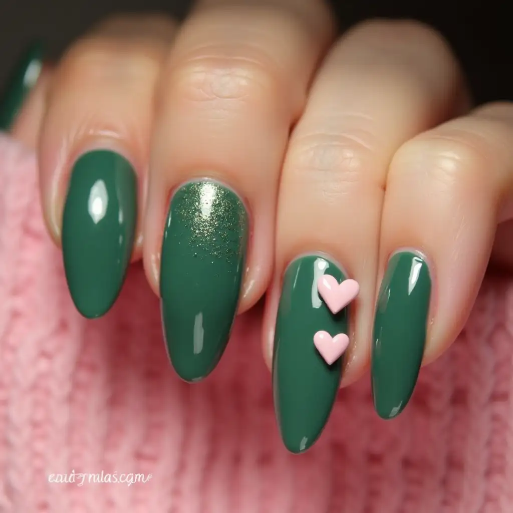 Valentines theme nails for a hot 24 year old single mom almomd style gloss color verde bellota chica superpoderosa