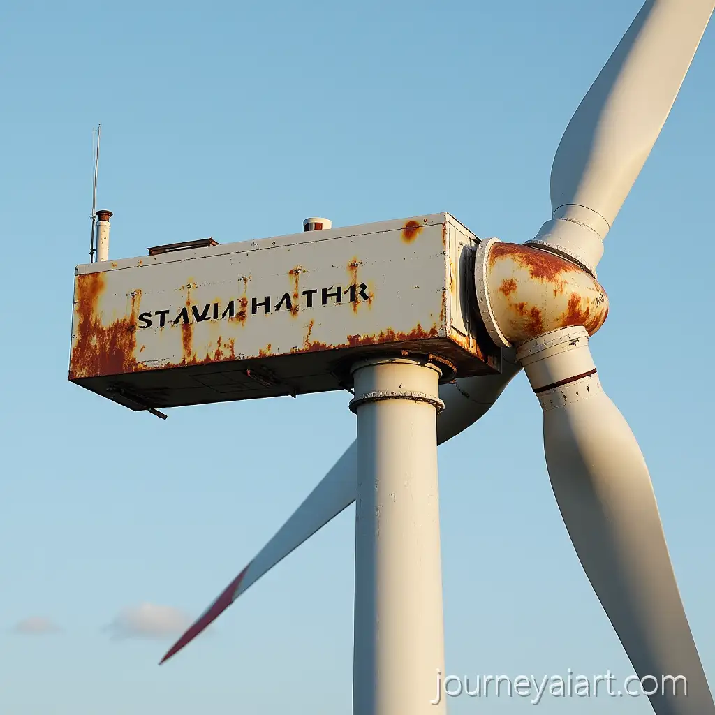 Rusted-Wing-of-a-Wind-Generator-in-Industrial-LandscapeRusted-wind-generator-wing
