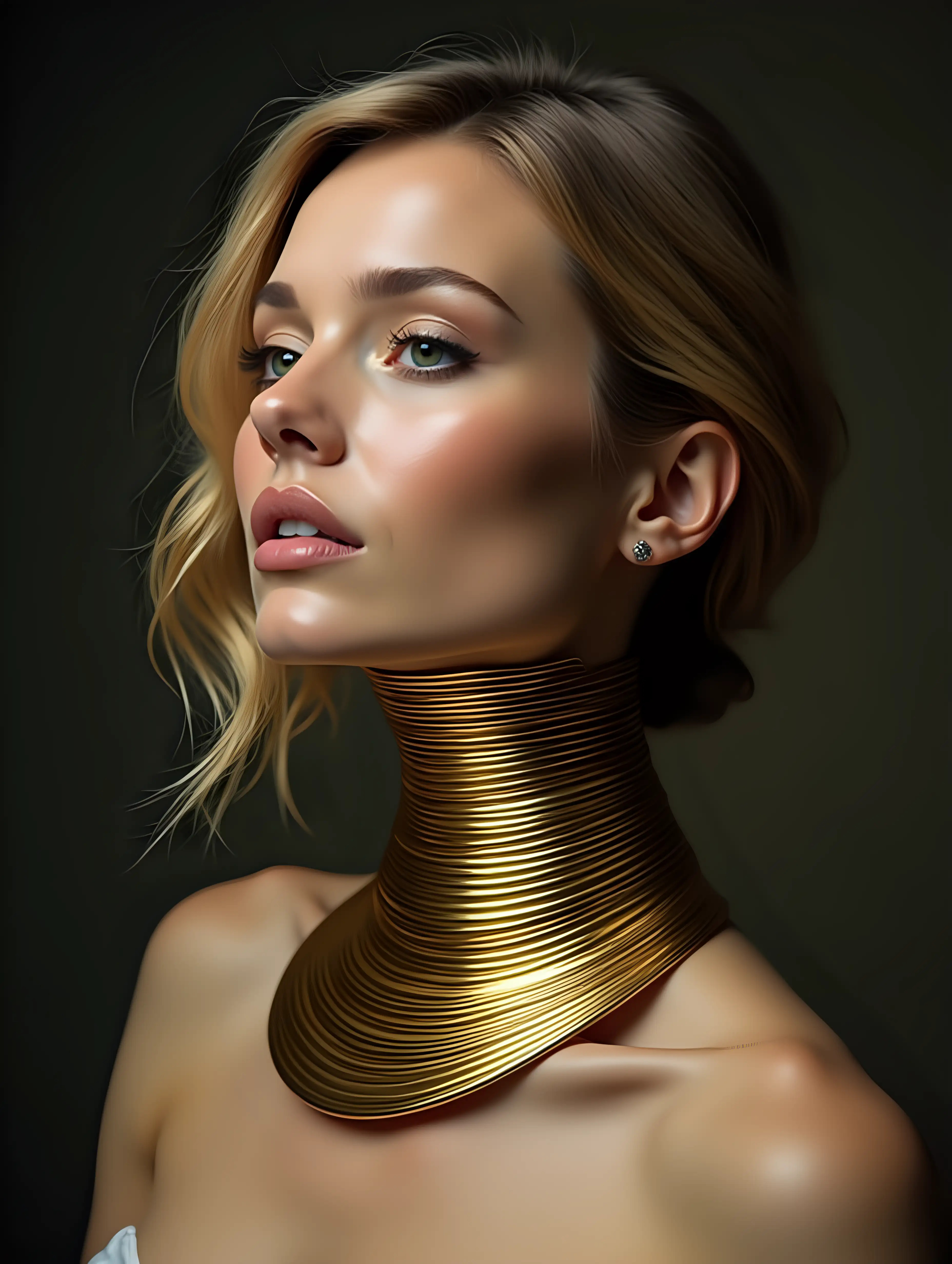 Woman-with-Golden-Neck-Rings-and-Stretched-Neck-in-a-Sad-Expression