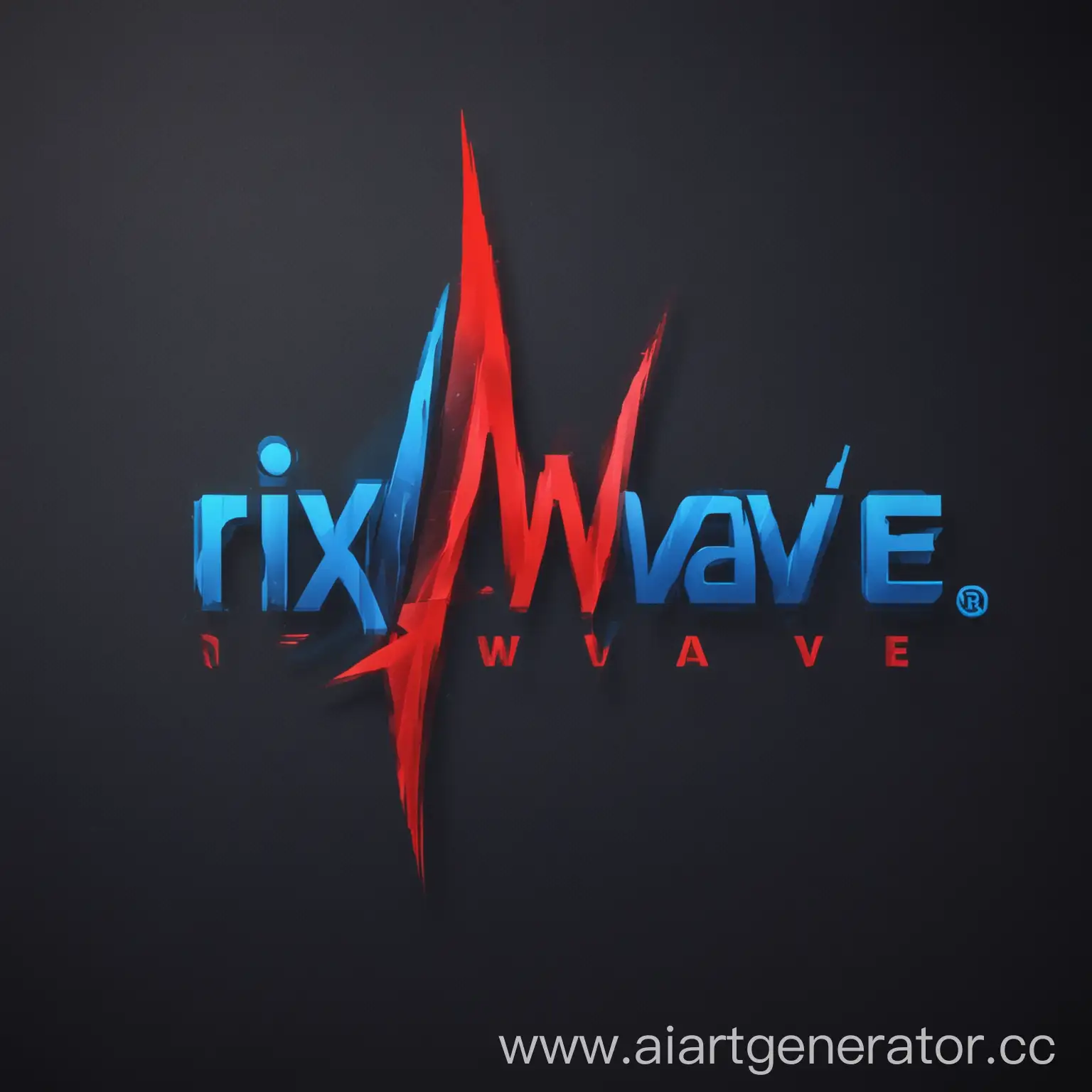 Логотип "RixWave" красно синего цвета