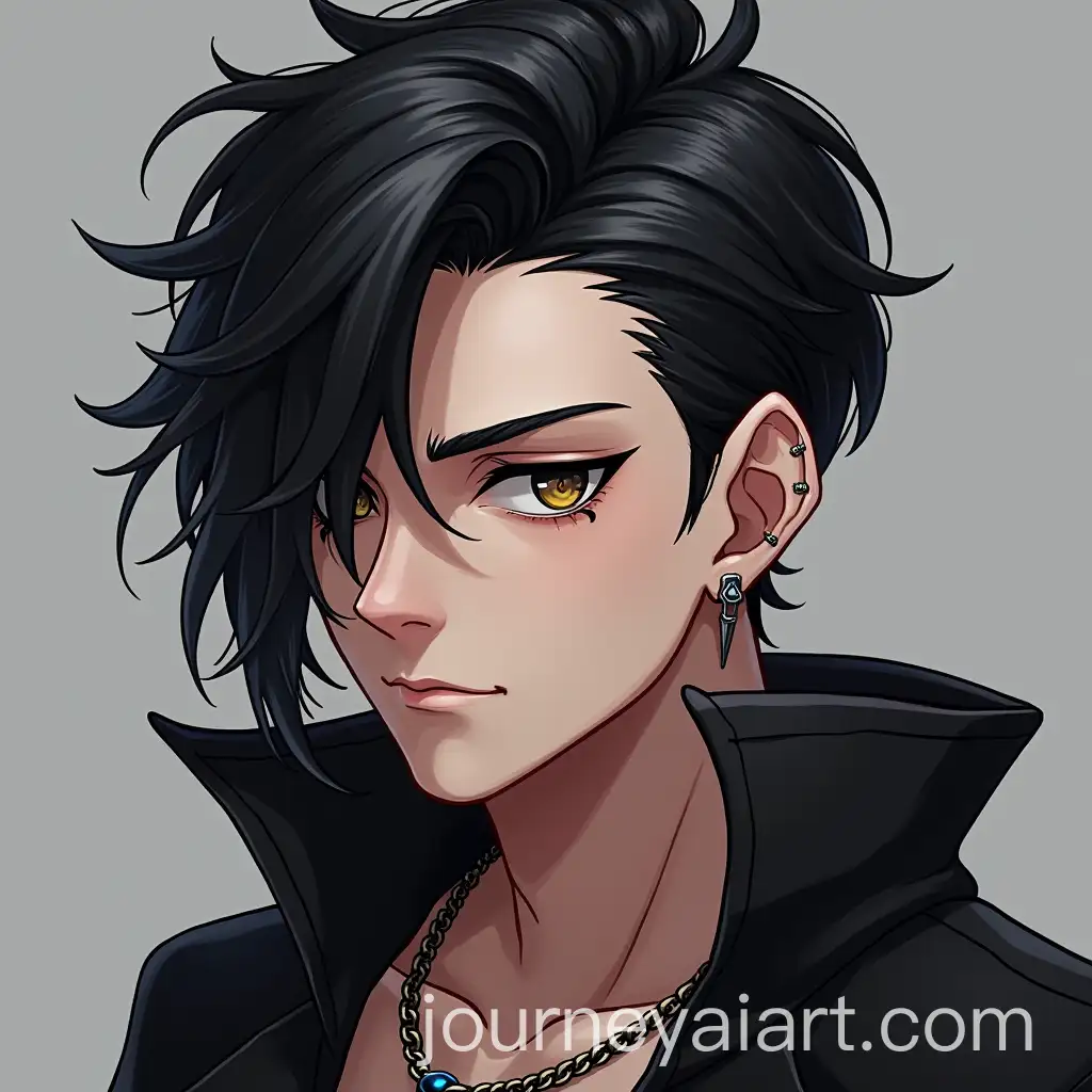 Emo-Male-RPG-Game-Character-Icon-with-Black-Hair-and-Piercings
