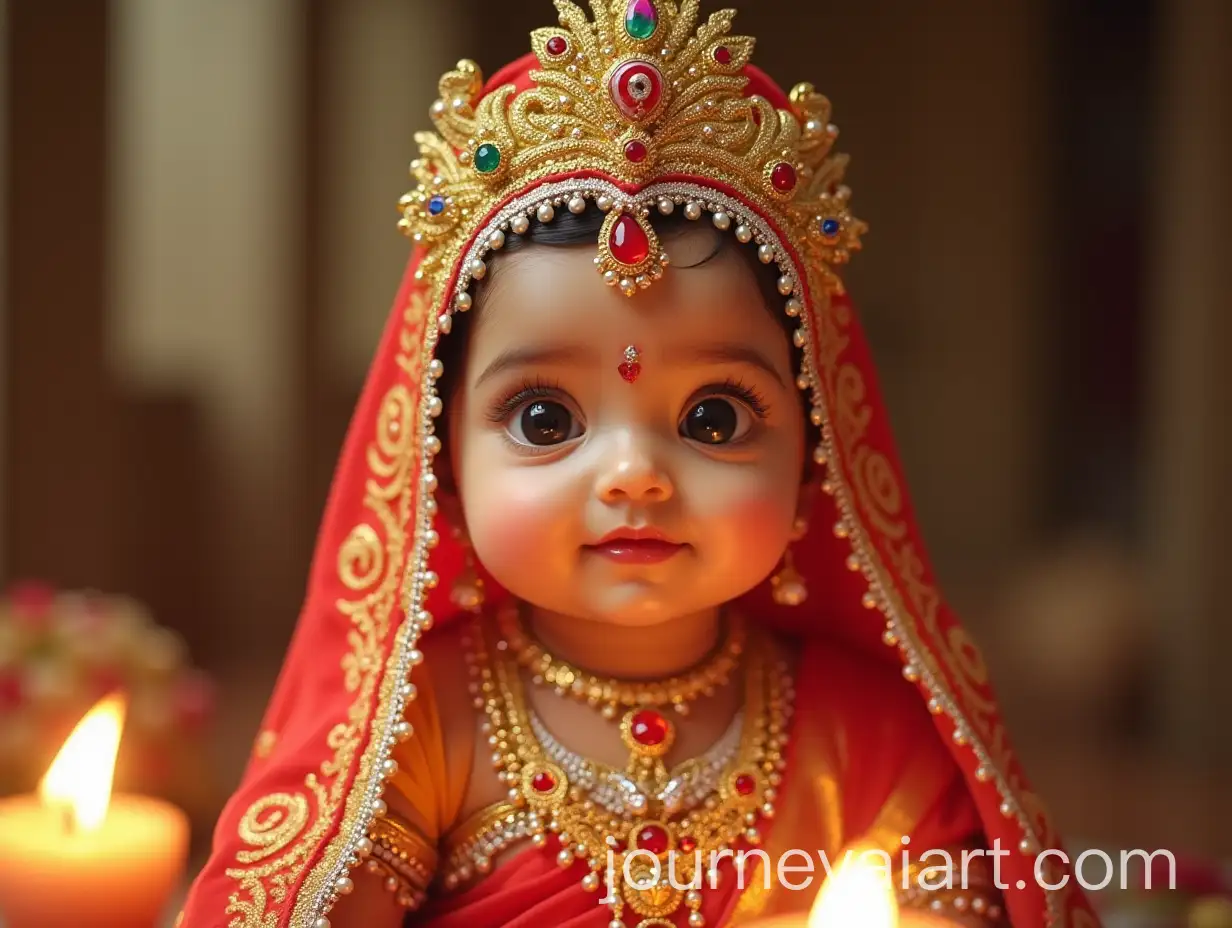 Baby-Laxmi-Mata-with-Divine-Blessings-in-Traditional-Setting