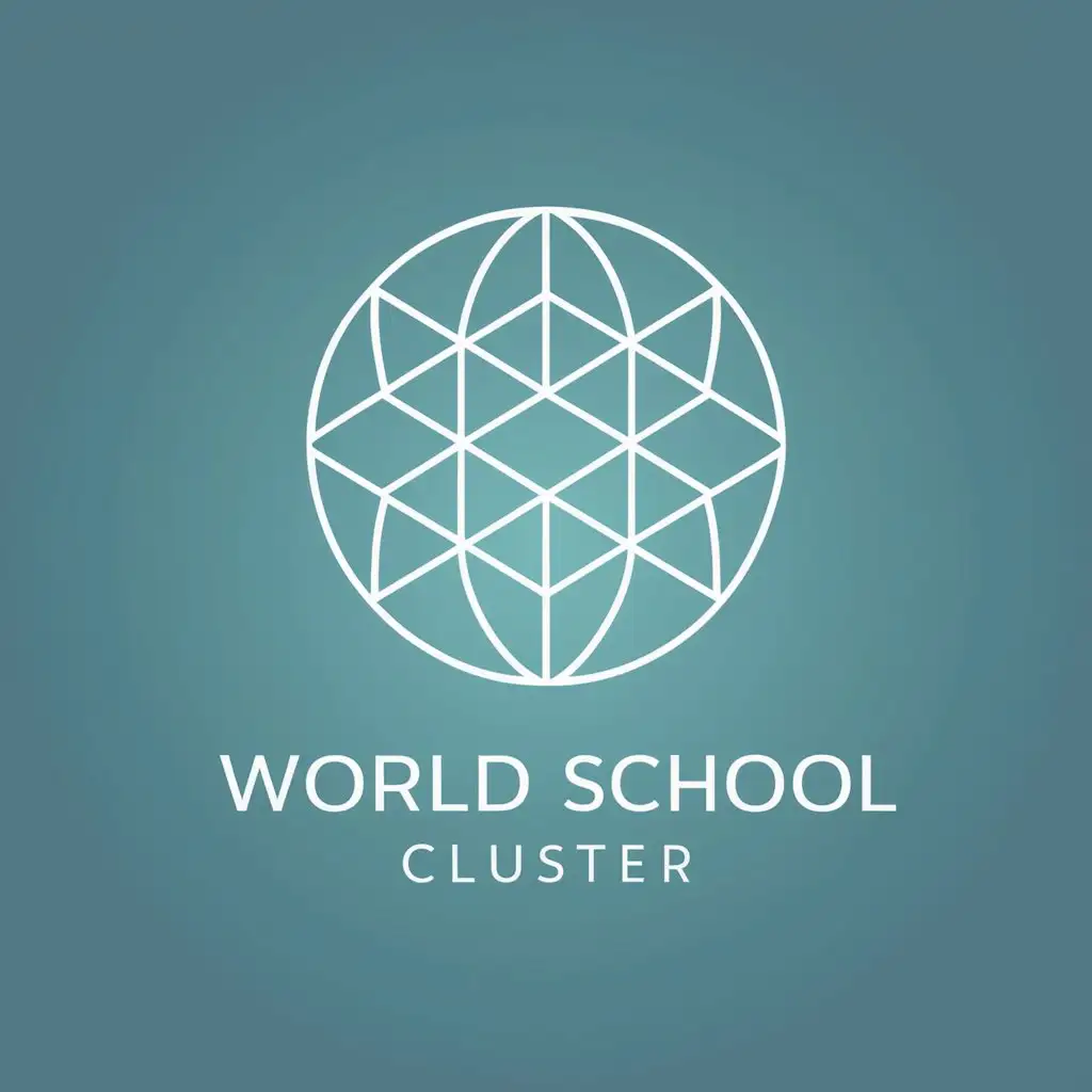 LOGO-Design-for-World-School-Cluster-Semispherical-Geometric-Tessellation-in-Turquoise