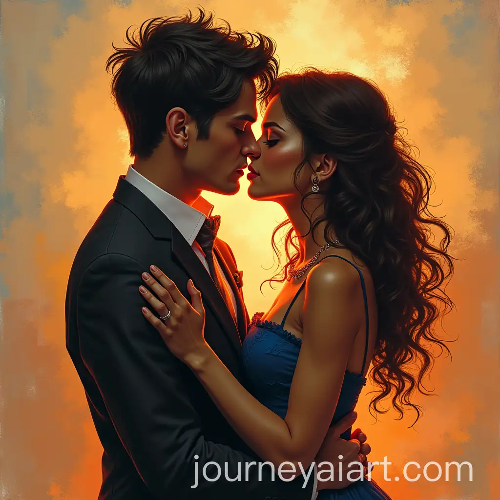 Passionate-Kiss-Between-Two-Figures-in-a-Romantic-Embrace