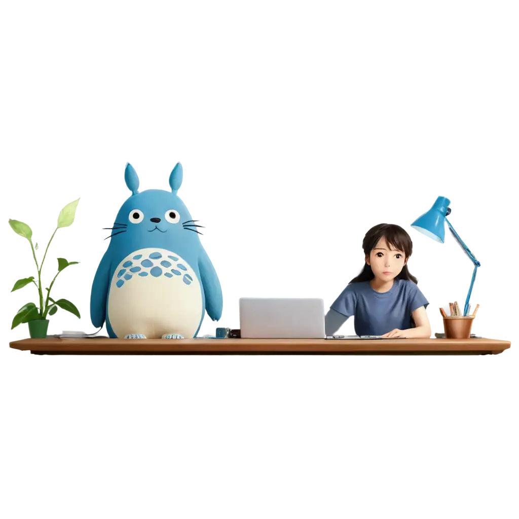 Studio-GhibliInspired-Desktop-Setups-PNG-A-Whimsical-Touch-for-Your-Workstation