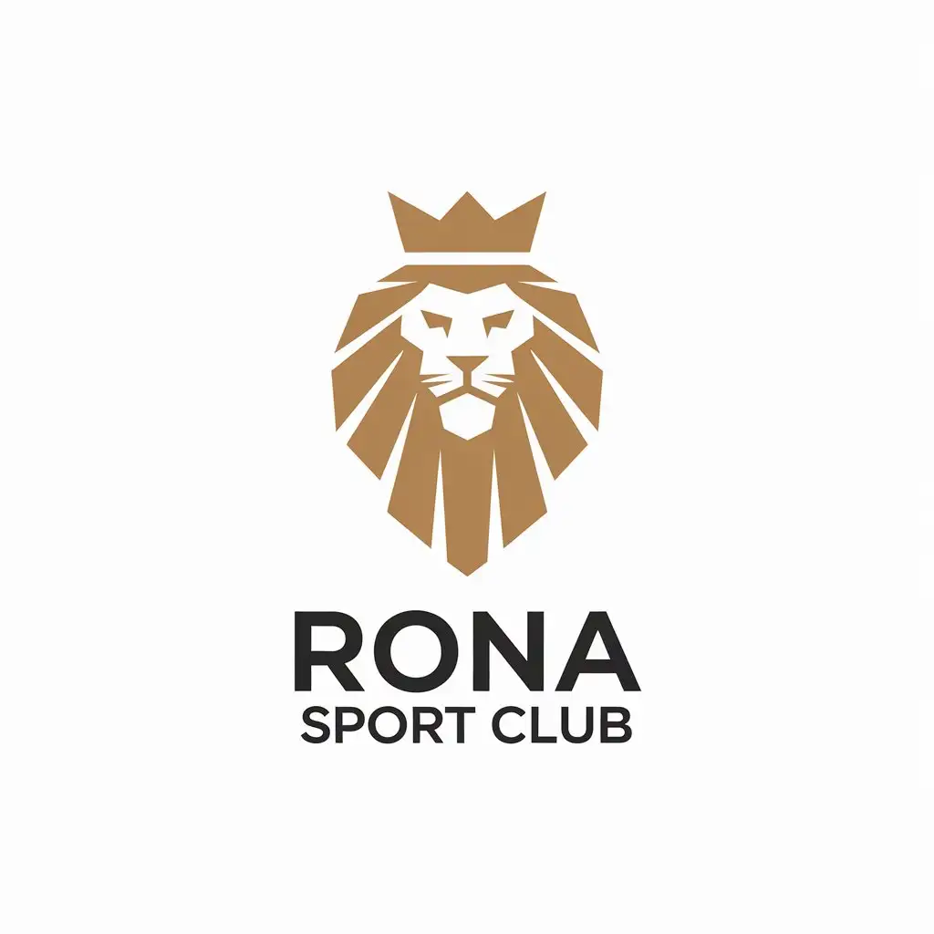 LOGO Design for Rona Sport Club Lion King Theme in Minimalistic Style