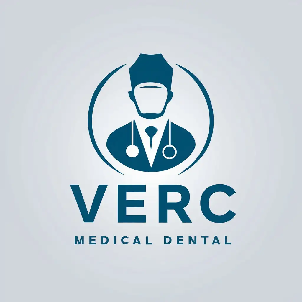 LOGO Design For Verc Clean and Professional Vector Logo with Doctor Symbol