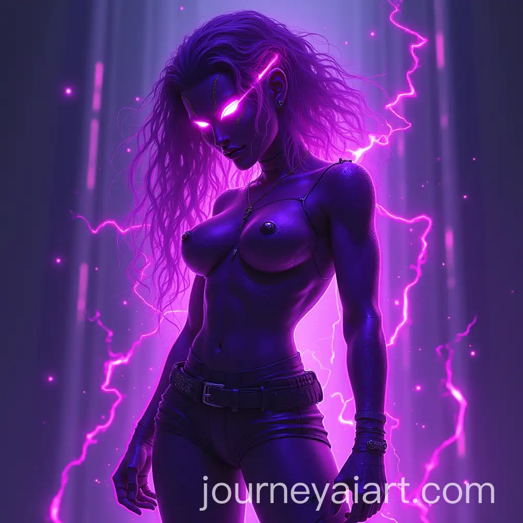 Futuristic-Cyberpunk-Figure-with-Intense-Purple-Energy-in-NeonLit-Setting