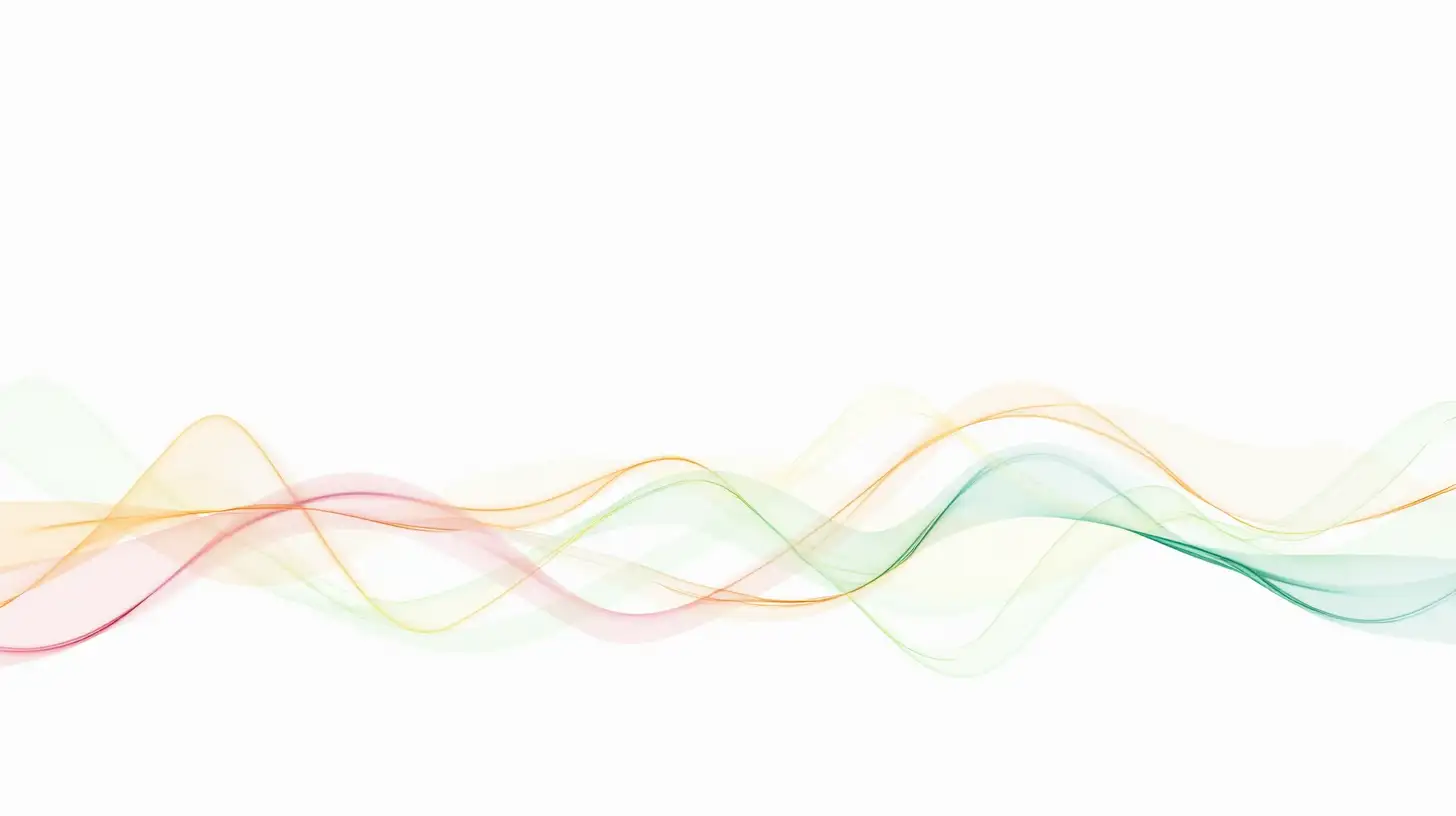 Colorful Abstract Lines on a White Background