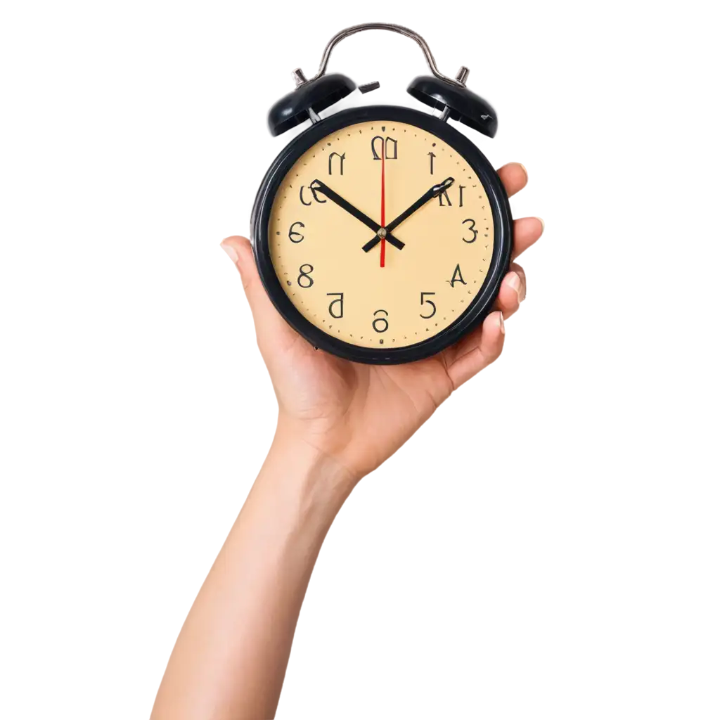 Time-Waste-Concept-Break-Clock-in-Hand-PNG-for-HighQuality-Visuals
