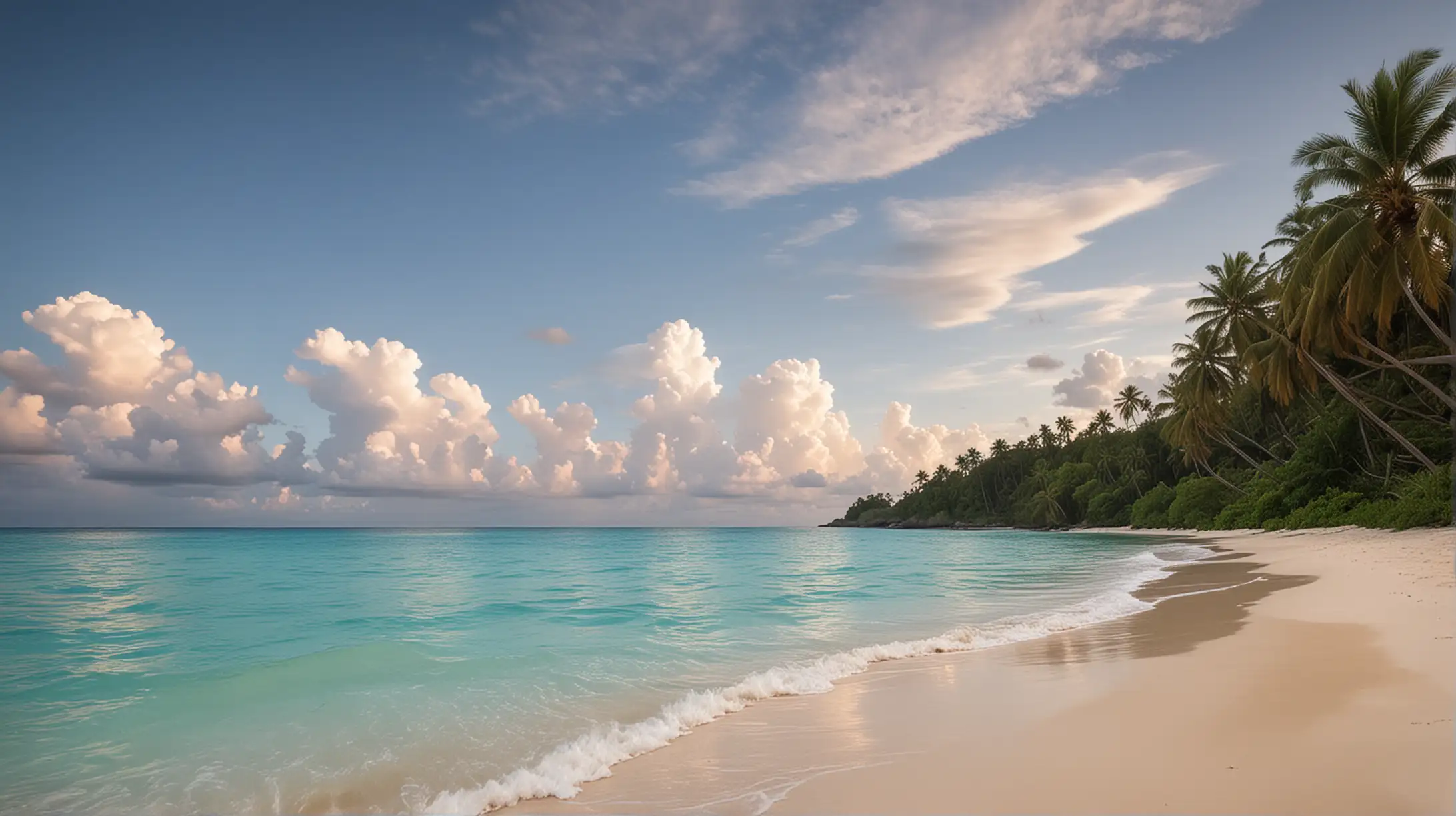 Tranquil Scene of a Beautiful Tropical Beach