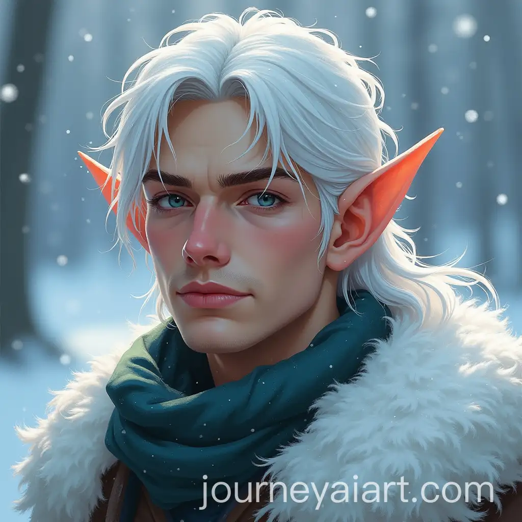 Handsome-Snow-Elf-Male-Painted-Portrait-with-Frosted-Features