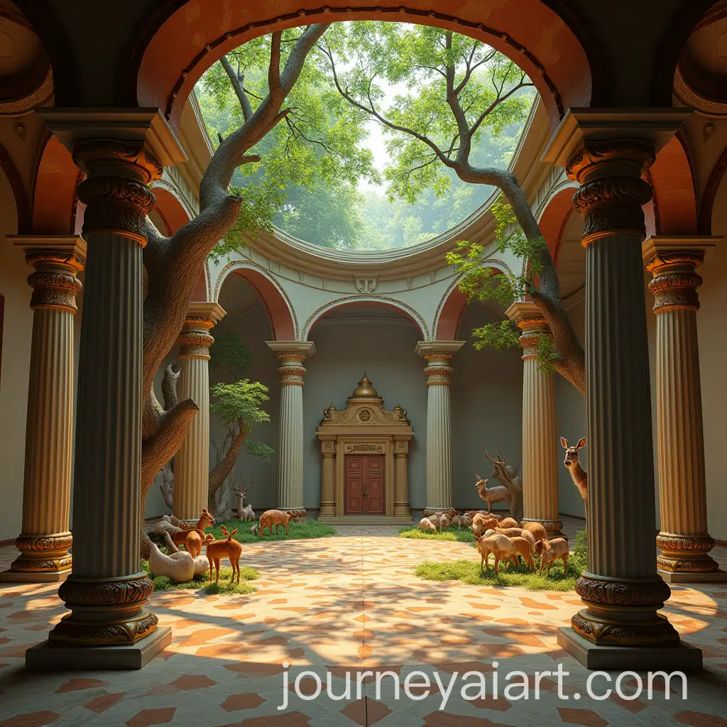 Museum-Hall-DepMuseum-Hall-Hanuman-Designicting-Life-Events-of-Lord-Hanuman-in-Tropical-Forest-Setting