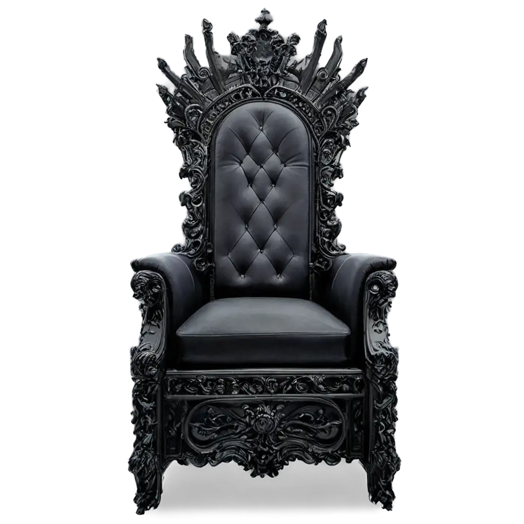 Black-Throne-Chair-PNG-Image-Majestic-Throne-with-a-Modern-Twist