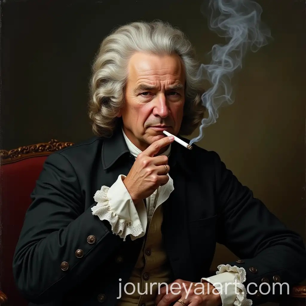 Portrait-of-Bach-Smoking-a-Cigarette-in-Artistic-Style