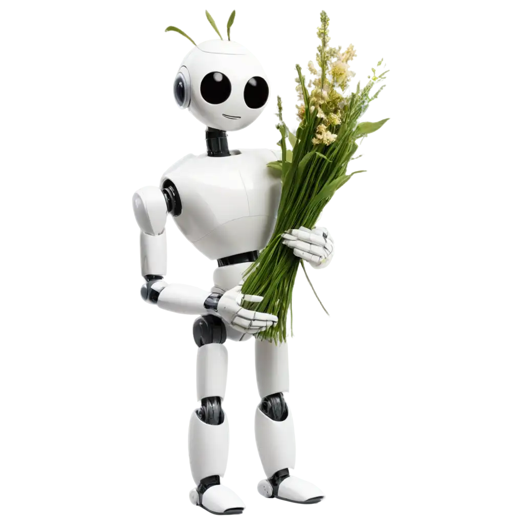 Anthropomorphic-Robot-Holding-Flax-Plants-PNG-Image-Futuristic-Conceptual-Art