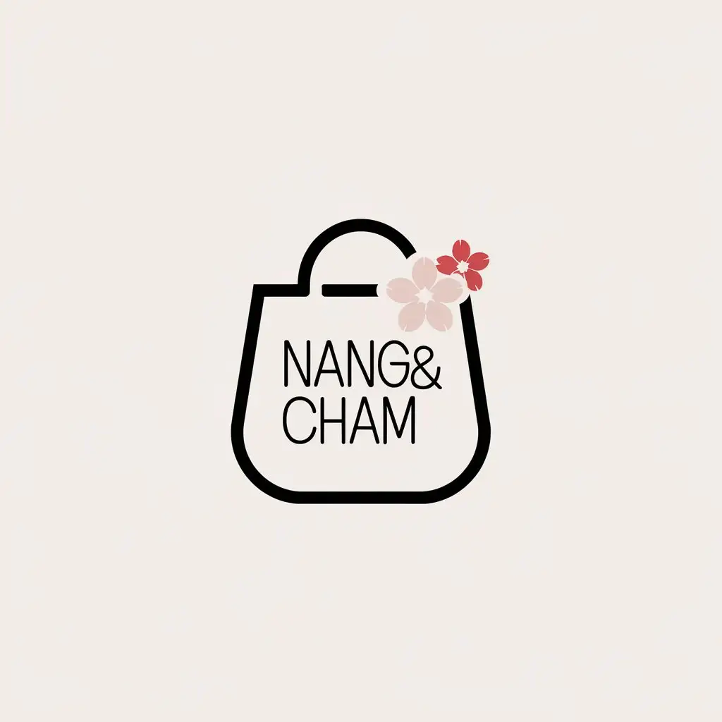 LOGO-Design-for-NngChm-Simple-Tote-Bag-with-Cherry-Blossom-Accents