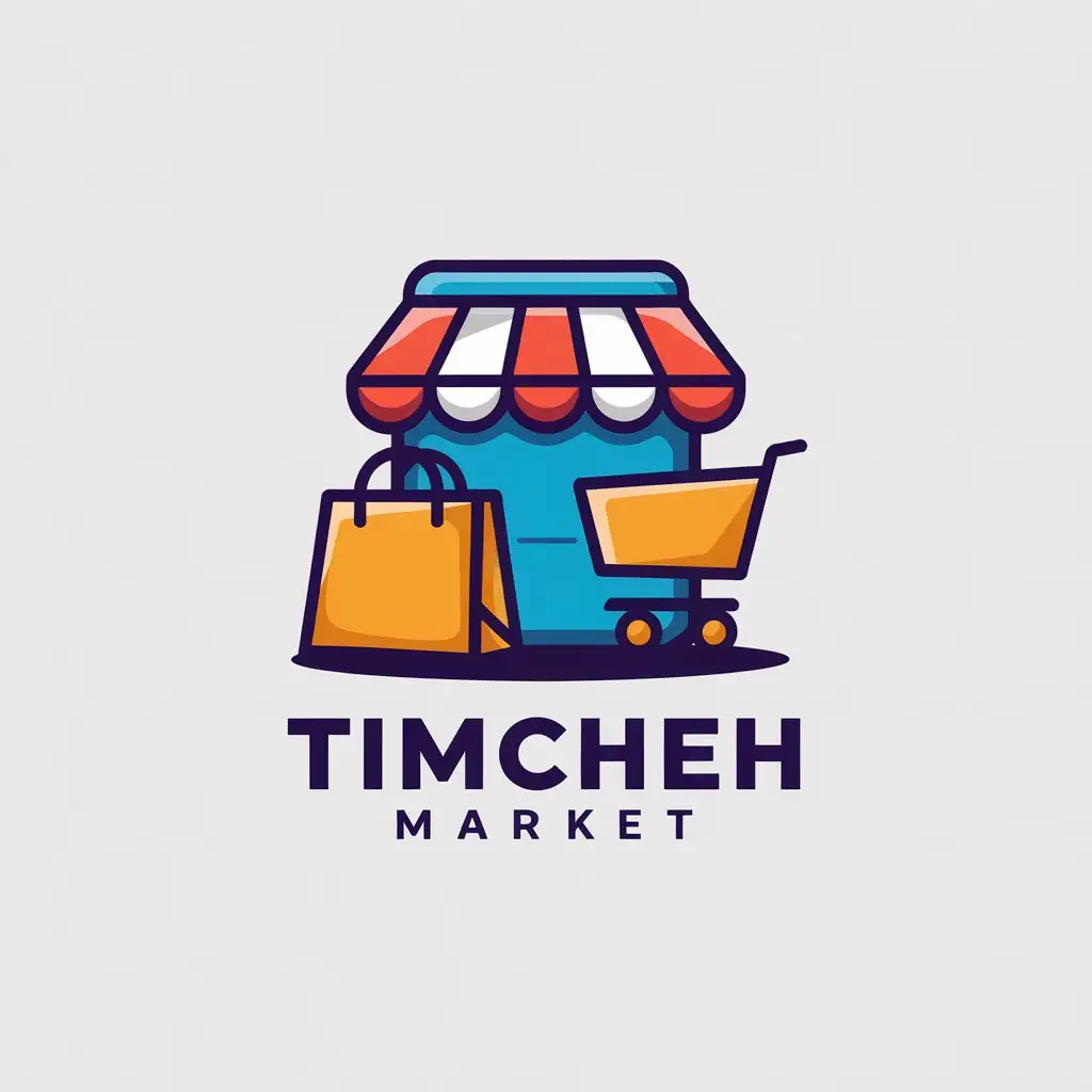 LOGO-Design-for-Timcheh-Market-Online-Shopping-Icon-with-Clear-Background