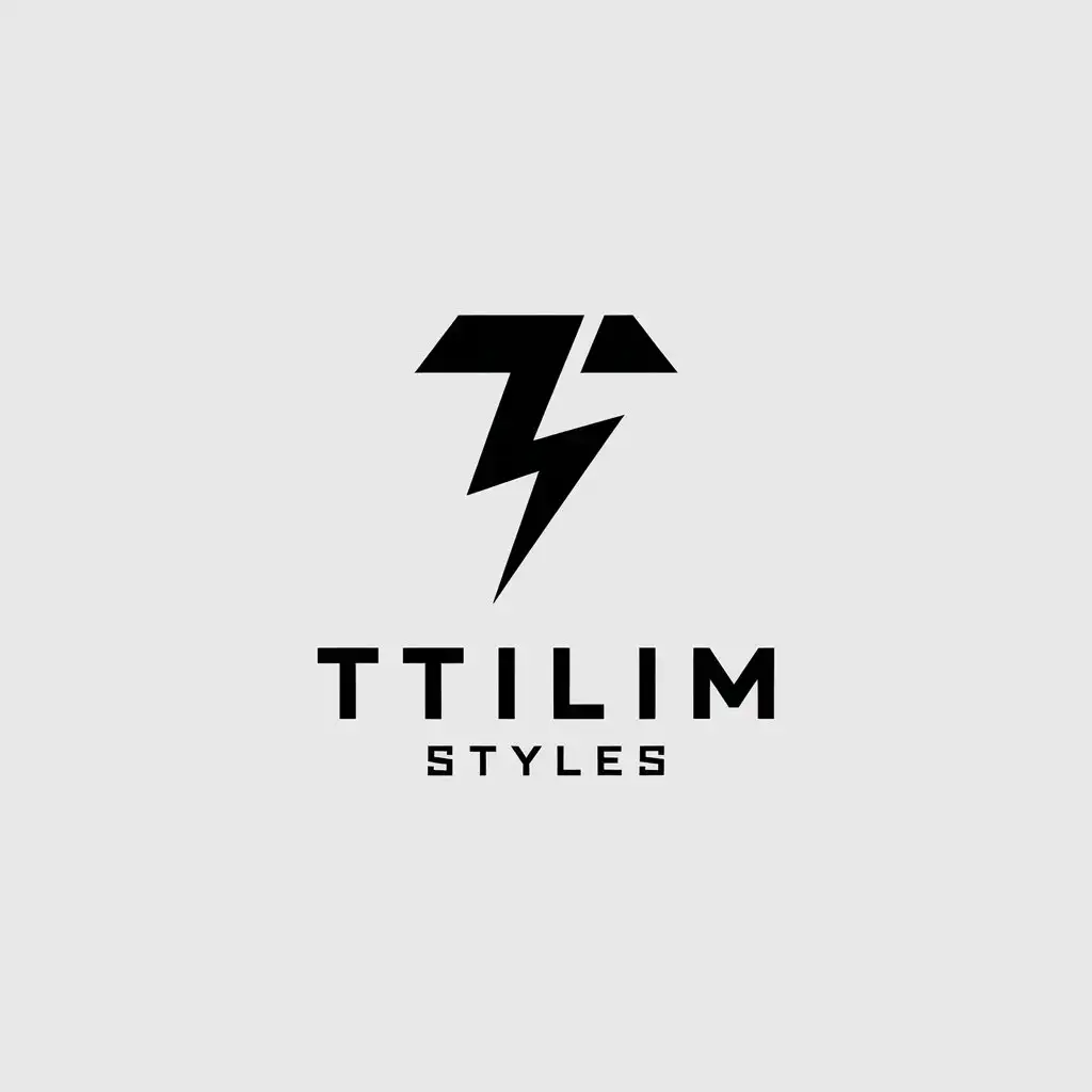 LOGO Design for TTILIM STYLES Minimalistic Letter T with Clear Background