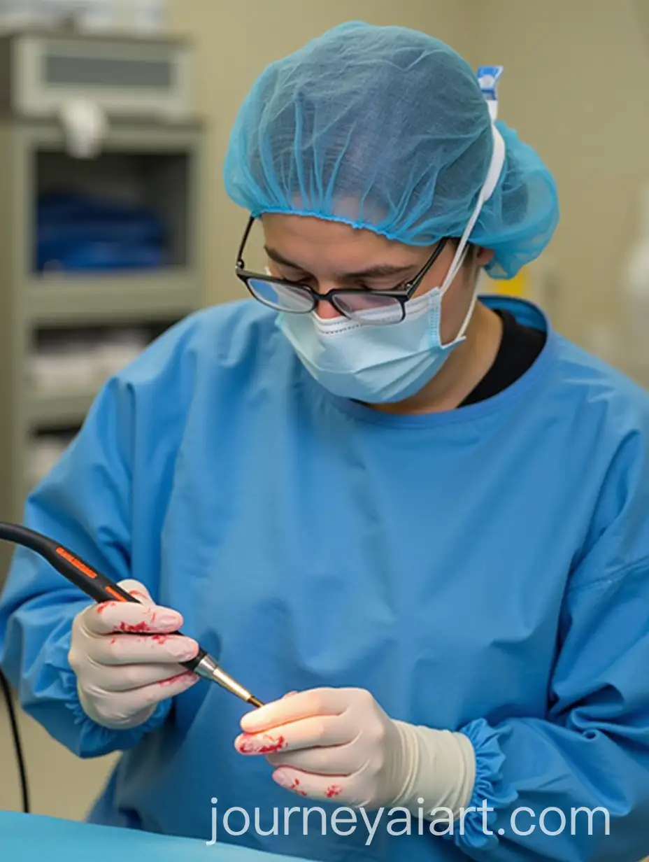 Surgeon-Performing-Surgery-in-a-Sterile-Operating-Room-with-Medical-Equipment