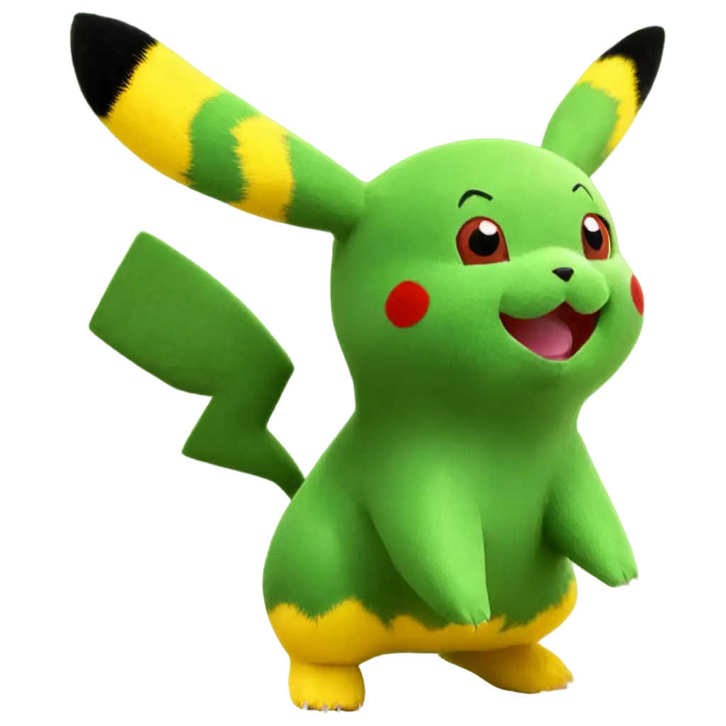 Green-Pikachu-PNG-Capture-the-Vibrancy-of-a-Unique-Pokmon