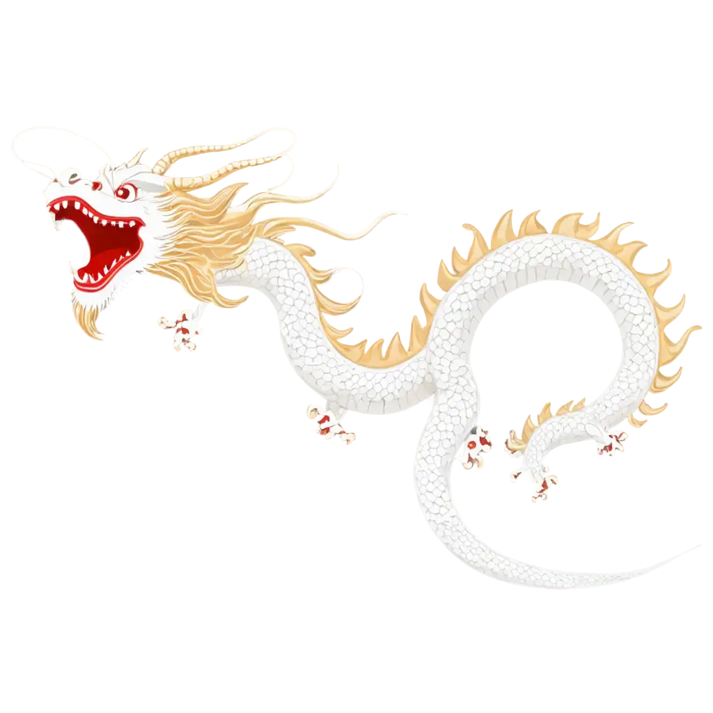 PNG-Image-of-a-Chinese-Dragon-Formed-as-a-White-Circle-Enhance-Online-Presence-with-Clarity-and-Detail