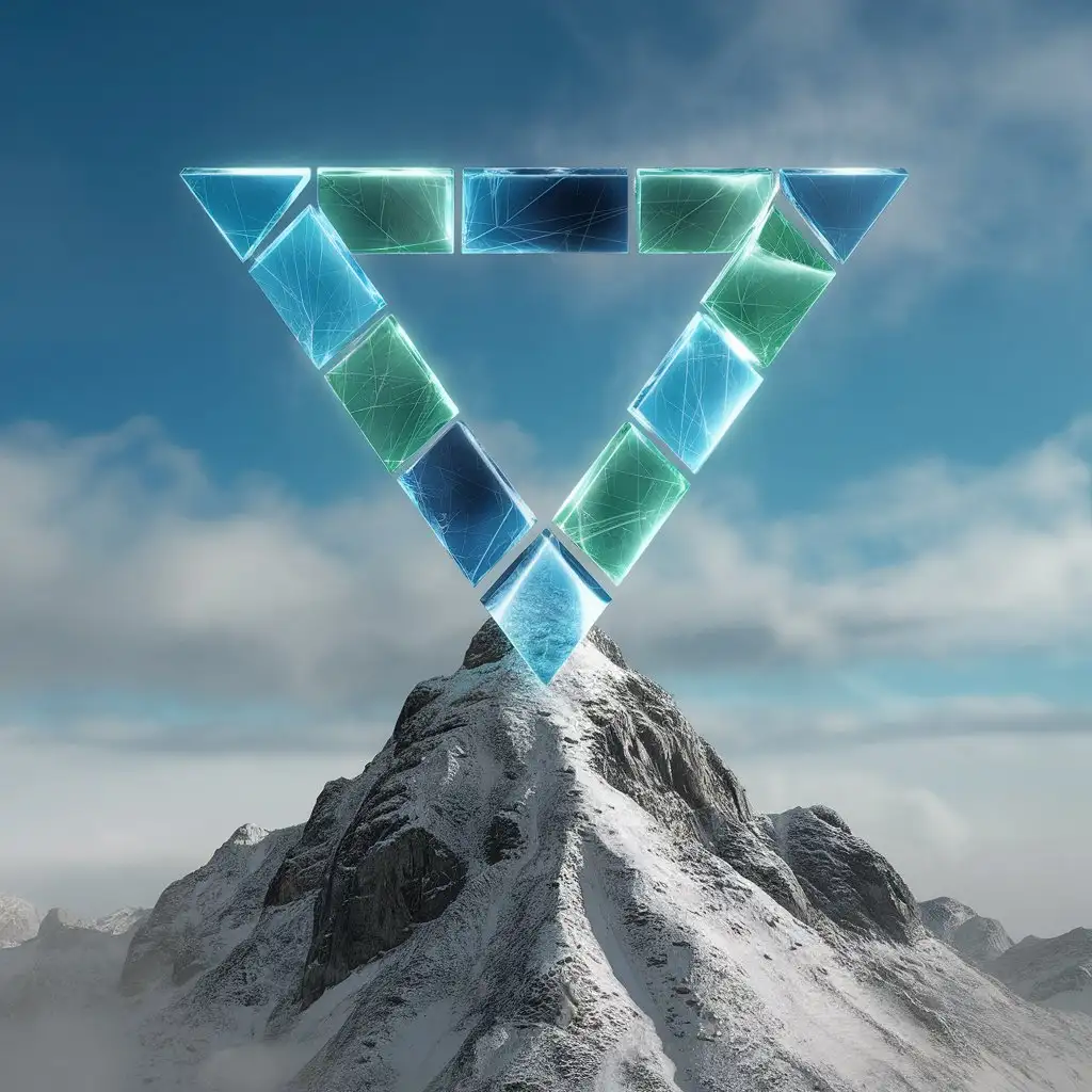 Surreal-3D-Triangle-atop-Mountain-Landscape