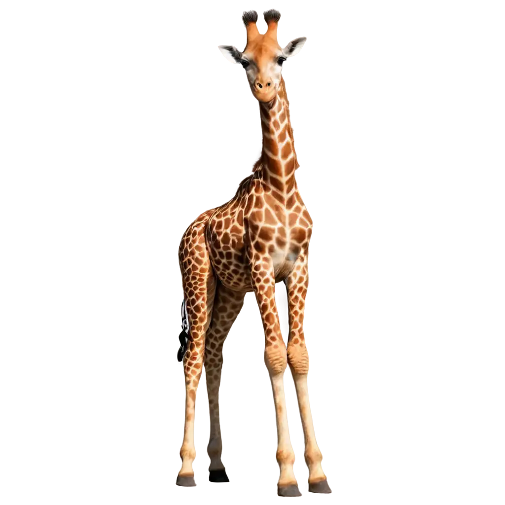 PNG-Image-Usage-ScenariosGiraffe-with-a-Bald-Face-PNG-Image-Unique-and-Creative-Design-for-Your-Projects