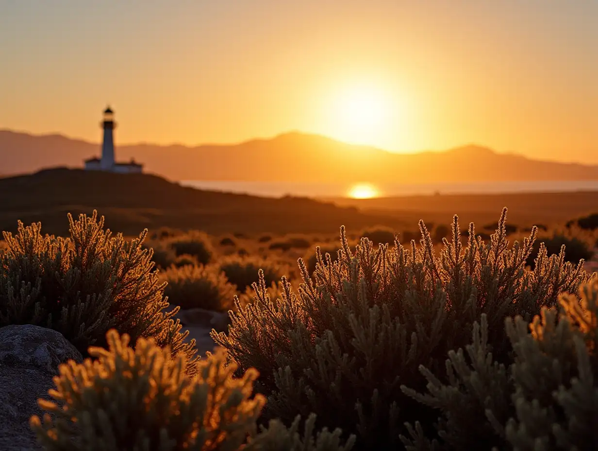 Golden-Hour-Mountain-Silhouette-and-Desert-Sagebrush-at-Sunset