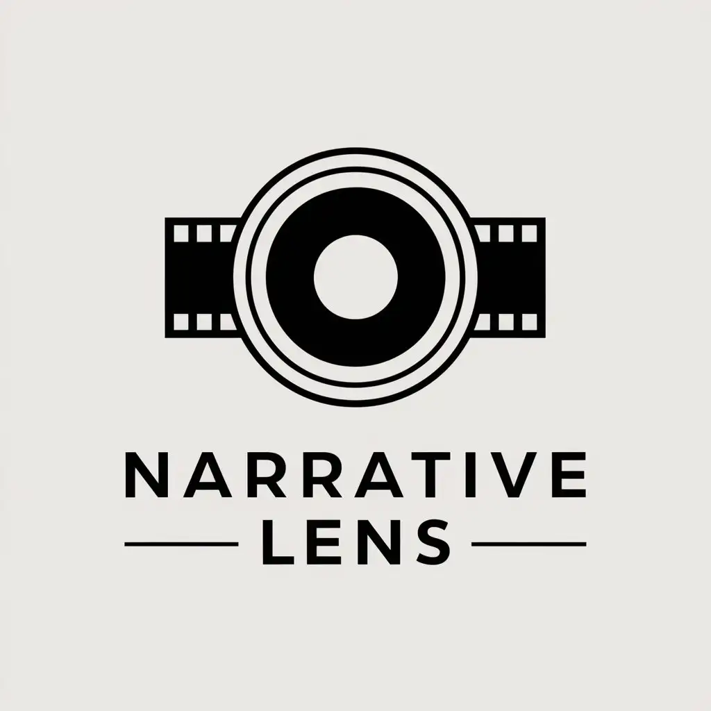 LOGO Design for Narrative Lens Cinema Film Movie Theme with Clear Background