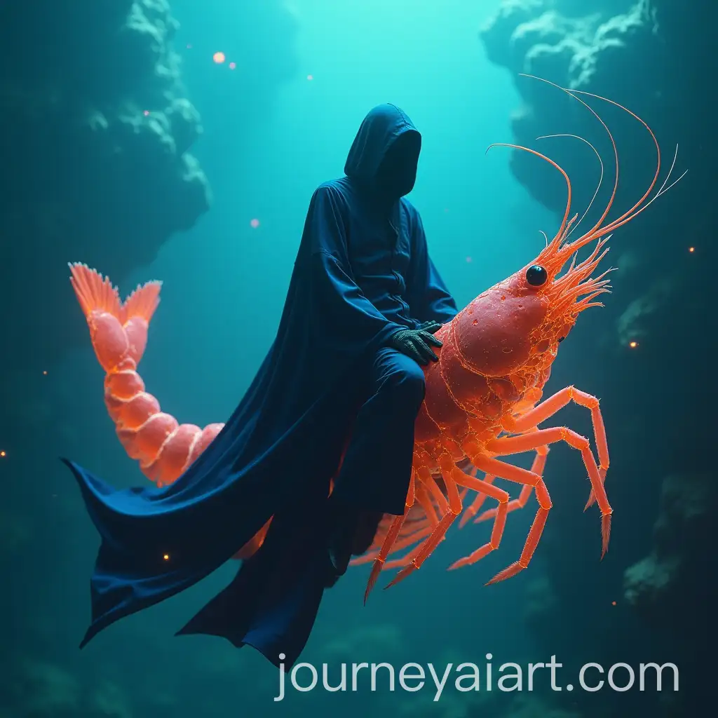 Shytoshi-Kusama-Riding-a-Glowing-Shrimp-in-a-Cyberpunk-Underwater-Realm