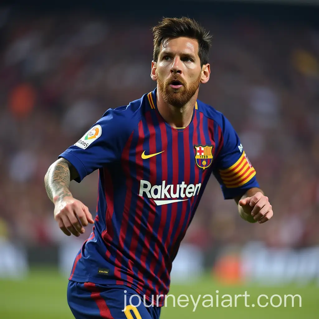 Portrait-of-Lionel-Messi-in-Action-on-the-Soccer-Field