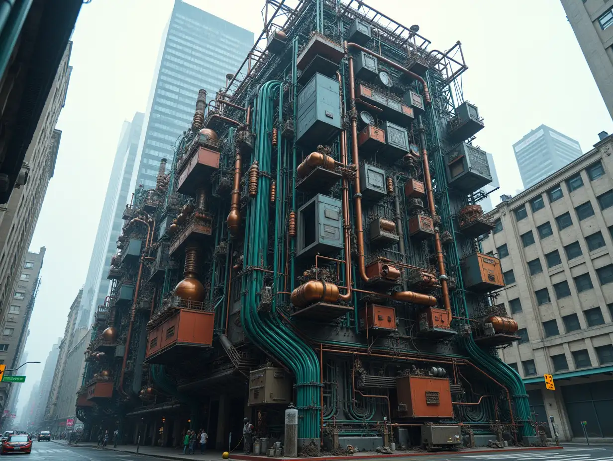 Massive-Electromechanical-Device-on-City-Block-with-Complex-Circuitry