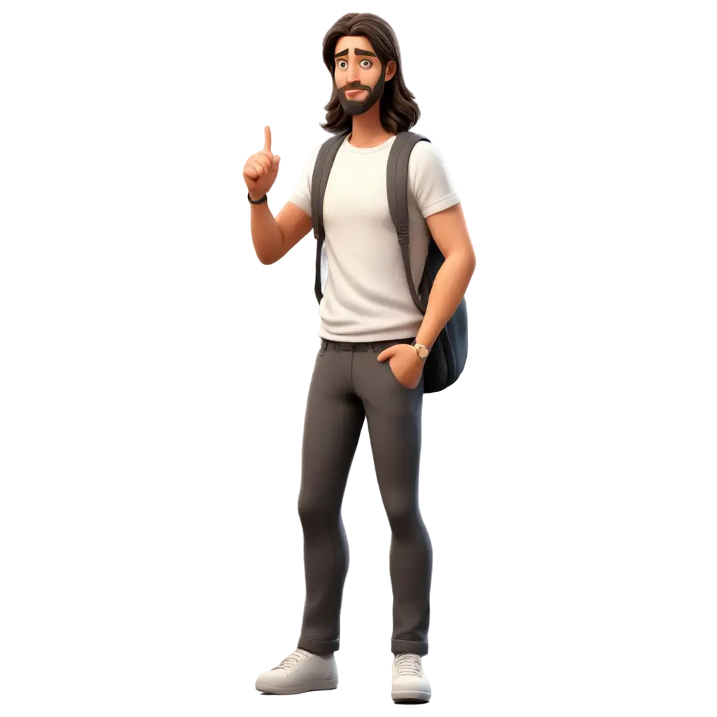 HighQuality-PNG-of-a-Cartoon-Man-with-Long-Dark-Hair-and-Beard