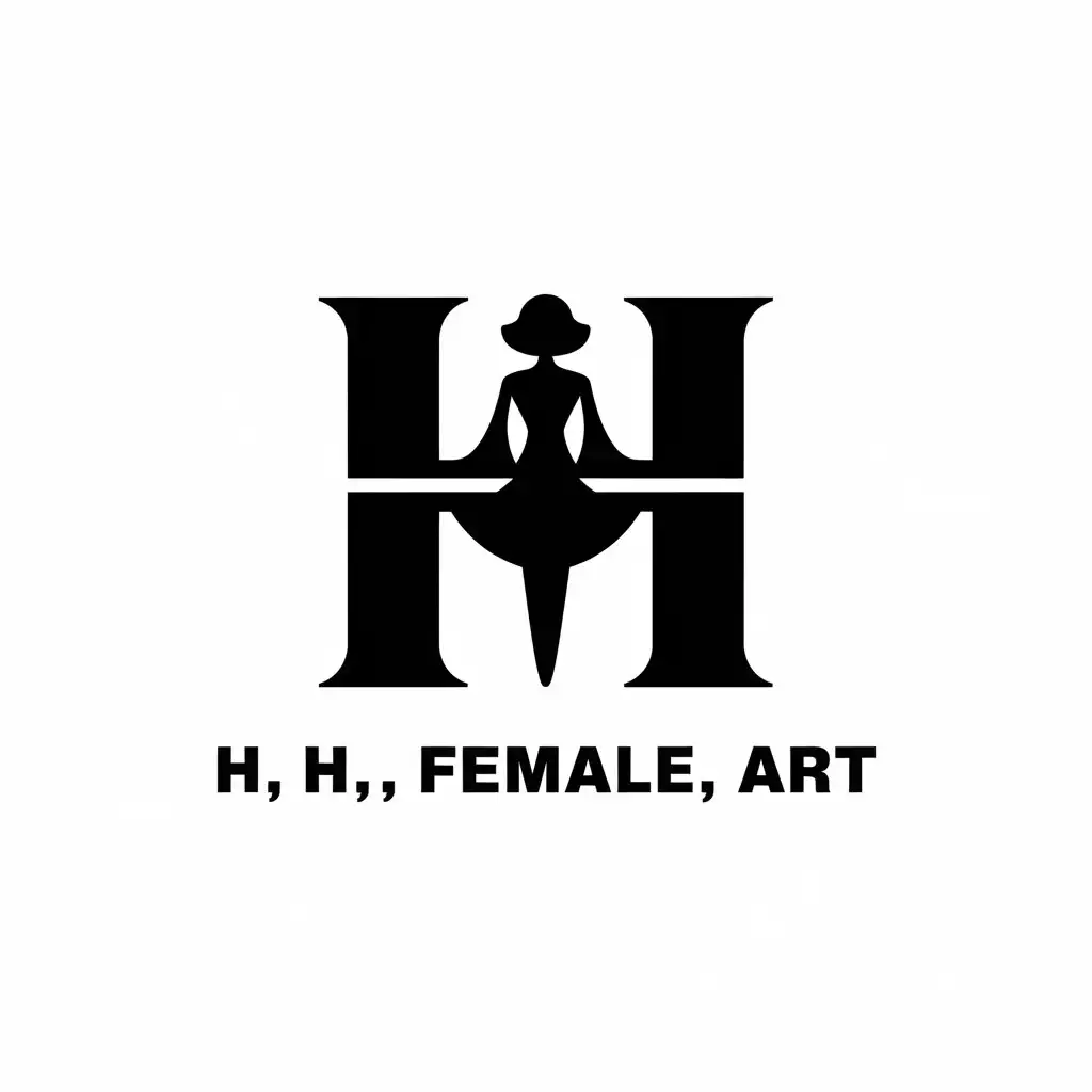 LOGO Design for HH Female Art Minimalistic Vector Logo for the Entertainment Industry