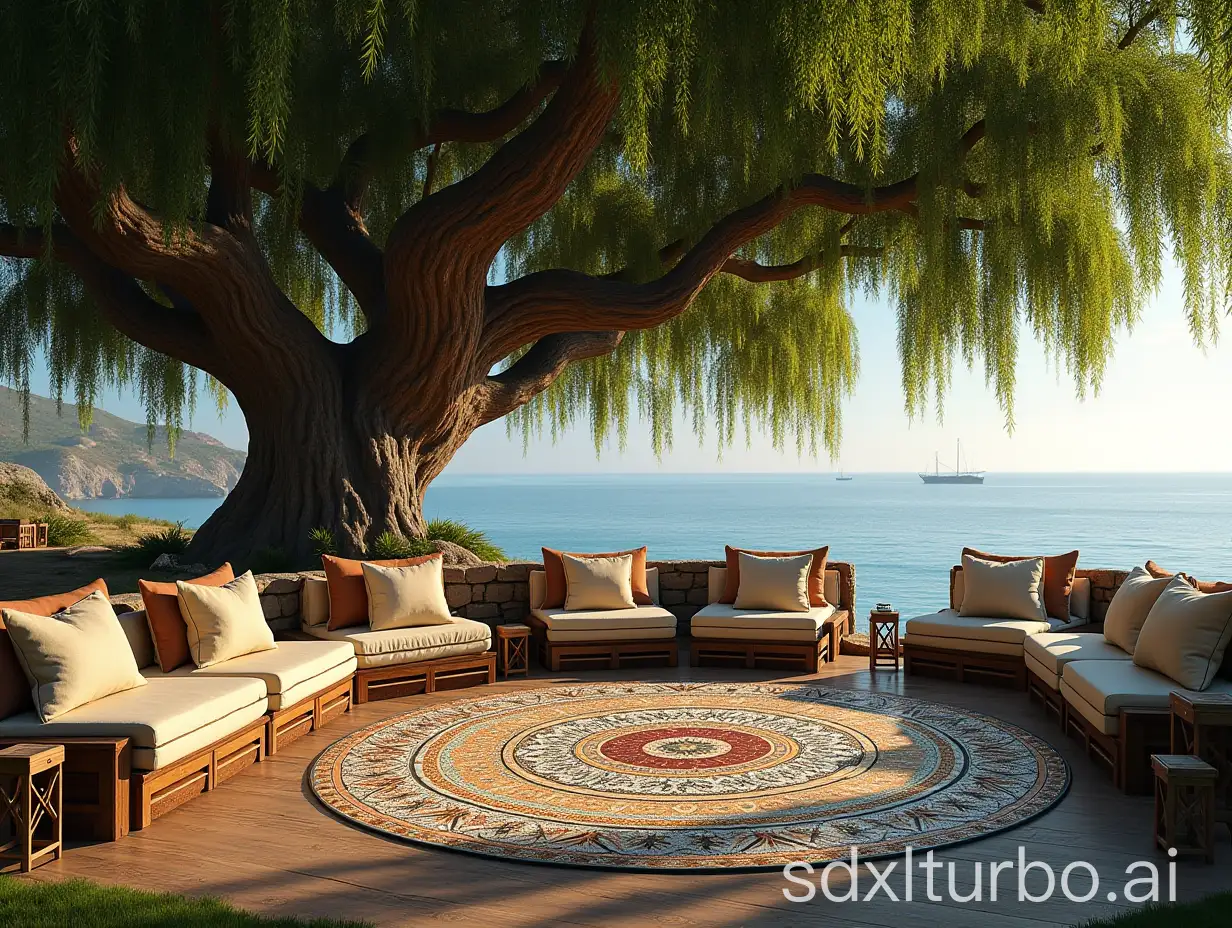 Viking-Style-Oak-Tree-with-Mandala-Mosaic-and-Sunny-Sea-Background