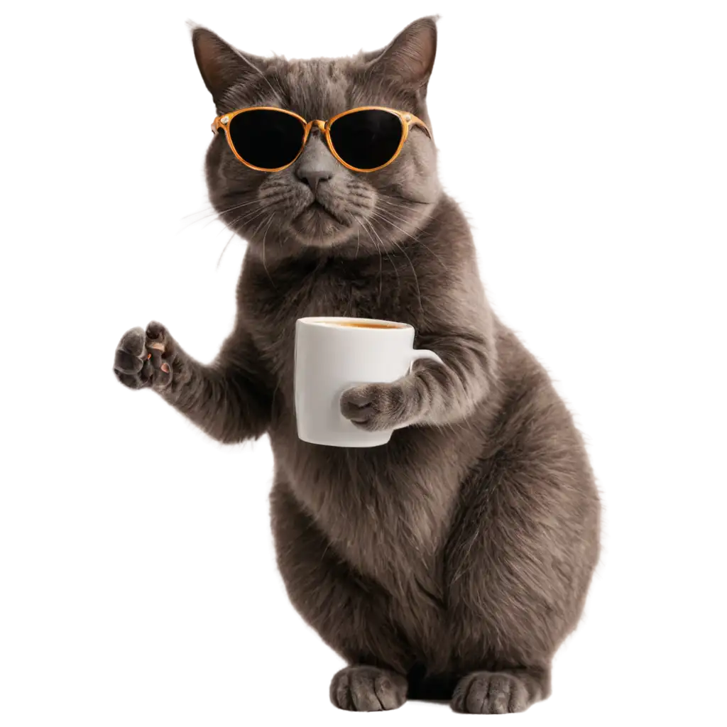 PNG-Image-of-a-Cat-Wearing-Sunglasses-and-Sipping-Coffee-Cool-Feline-Vibes