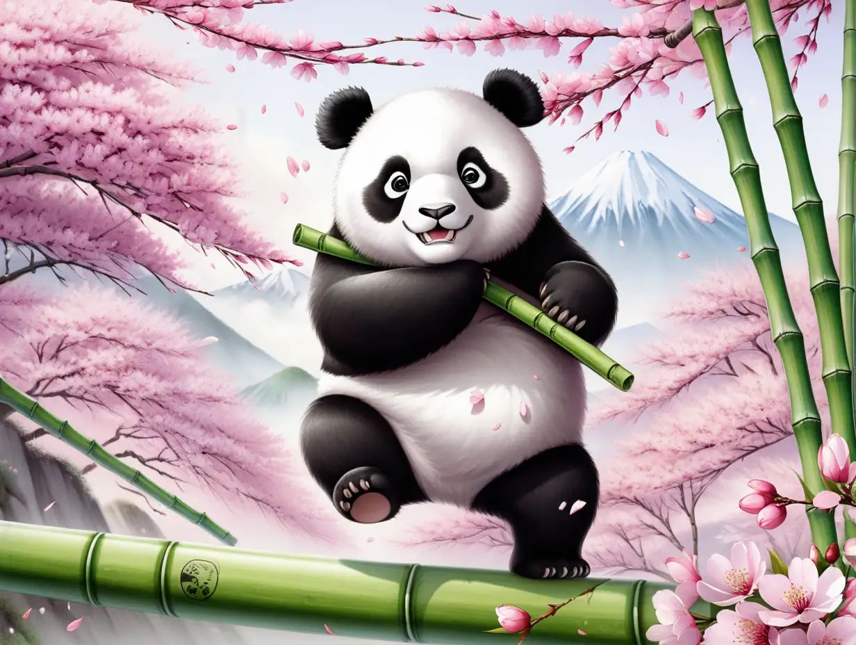 Pandas-Among-Cherry-Blossoms-and-Bamboo-in-the-Wind